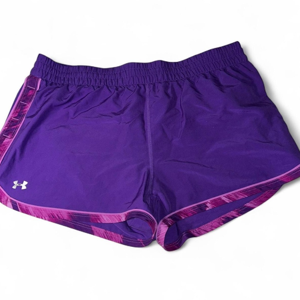Under Armour Women's Violet and Pink Athletic Shorts size medium